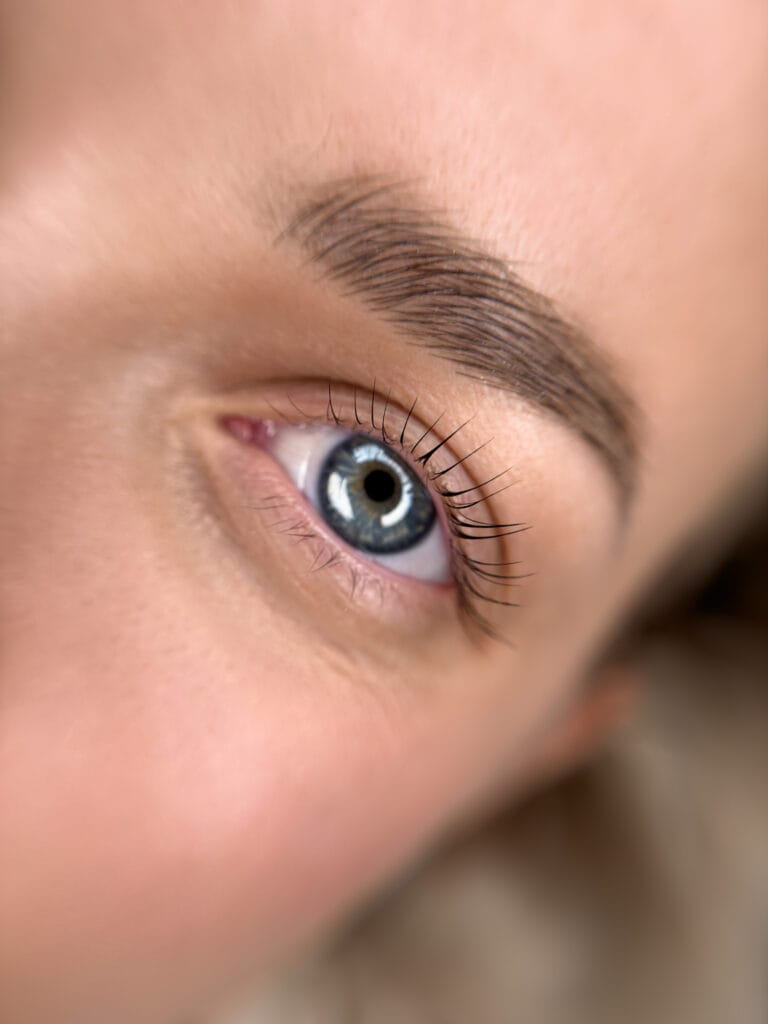 Lash lift and tint Vancouver close up